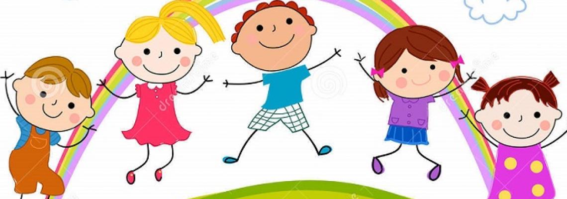 gruppo di bambini disegnato 